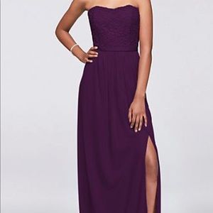 David’s Bridal Sleeveless Bridesmaid Prom Dress
